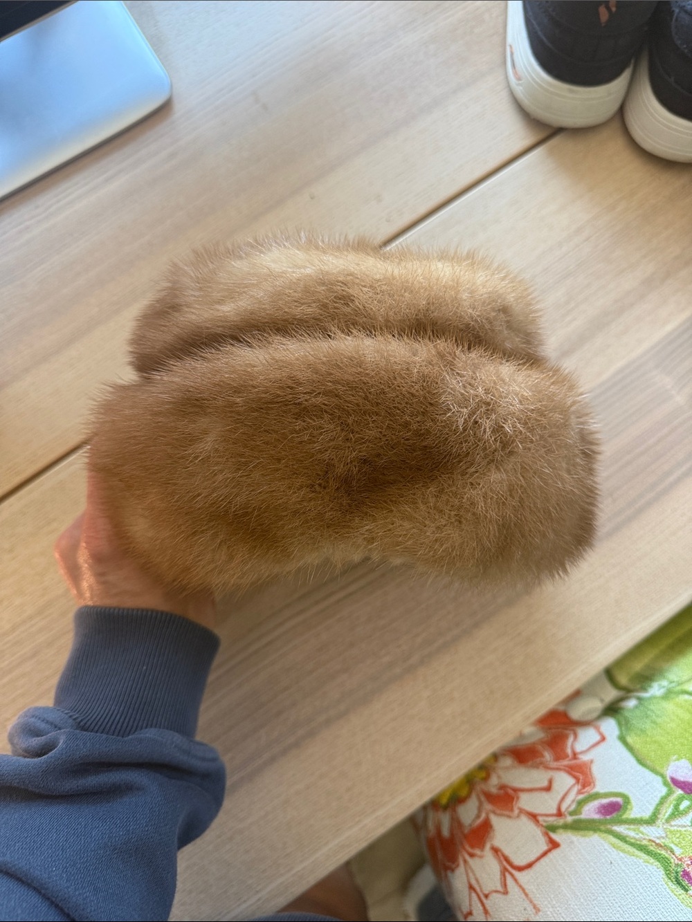 Vintage brown fur hat
